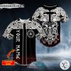 Personalized White Odin Viking King Tribal Tattoos Custom Baseball Jersey
