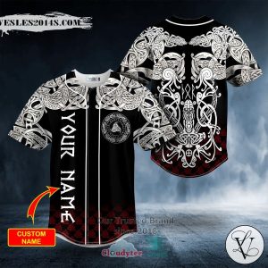 Personalized White Odin Viking King Tribal Tattoos Custom Baseball Jersey