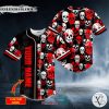 Personalized White Red Ghost Skull Custom Baseball Jersey