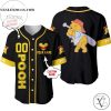 Personalized Winnie The Pooh Playing Baseball All Over Print Baseball Jersey – Black