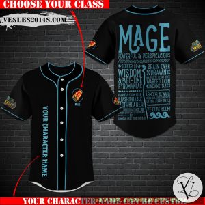 Personalized World of Warcraft Mage Class Baseball Jersey Shirt