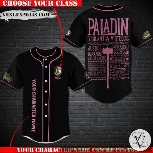Personalized World of Warcraft Paladin Class Baseball Jersey Shirt