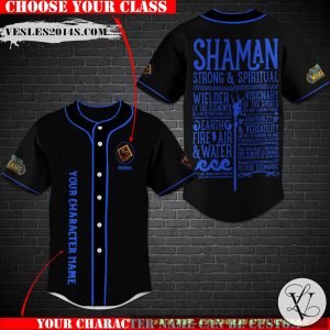 Personalized World of Warcraft Shaman Class Baseball Jersey Shirt