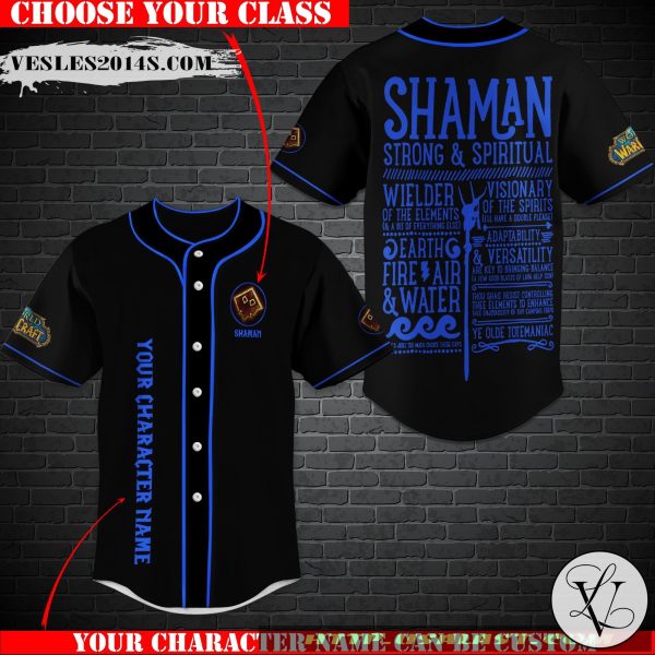 Personalized World of Warcraft Shaman Class Baseball Jersey Shirt