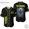 Personalized Yoda Star Wars Floating All Over Print Baseball Jersey – Black