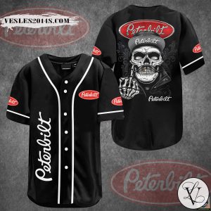 Peterbilt Death Skull Baseball Jersey Shirt