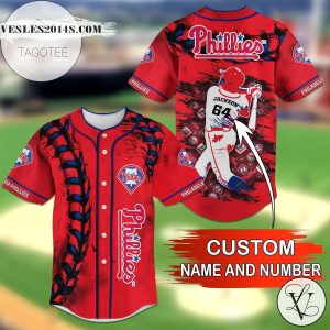 Philadelphia Phillies Personalized Name Number Baseball Jersey Shirt – MLB