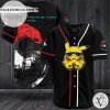 Pikachu A Long Time Ago In A Galaxy Far Away Baseball Jersey – Black