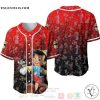 Pinocchio Jiminy Cricket Geppetto Monstro All Over Print Red Baseball jersey