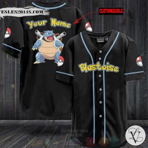 Pokemon Blastoise Personalized Baseball Jersey
