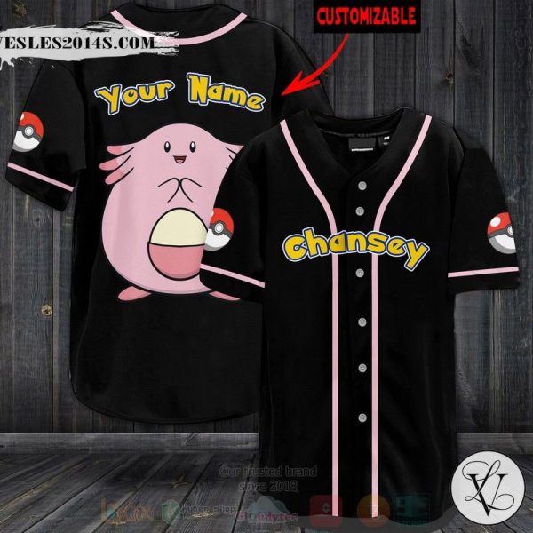 Pokemon Chansey Personalized Baseball Jersey