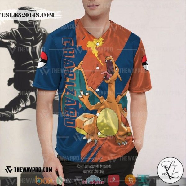 Pokemon Charizard Baseball Jersey