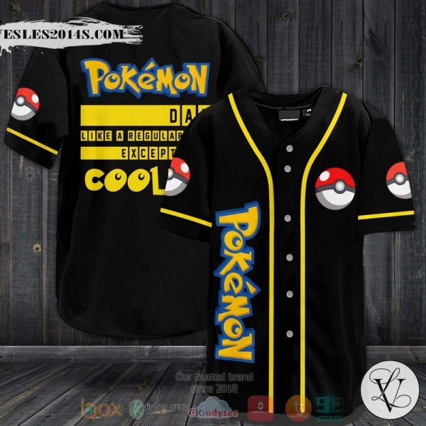 Pokemon Dad like as regular Dad except way cooler Baseball jersey