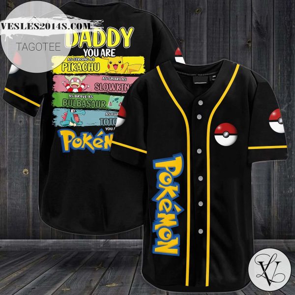 Pokemon Daddy Baseball Jersey – Black