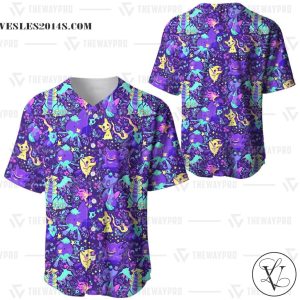 Pokemon Ghost Seamless Pattern Baseball Jersey