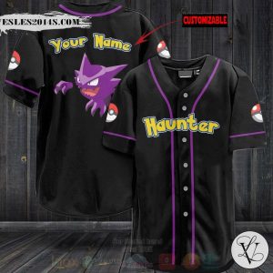 Pokemon Haunter Personalized Baseball Jersey