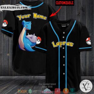 Pokemon Lapras Personalized Baseball Jersey