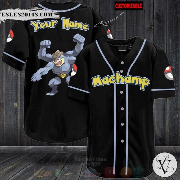 Pokemon Machamp Personalized Baseball Jersey