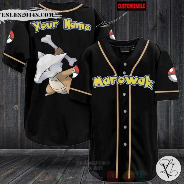 Pokemon Marowak Personalized Baseball Jersey