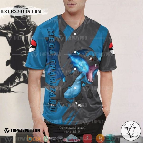 Pokemon Mega Charizard Baseball Jersey