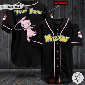 Pokemon Mew Personalized Baseball Jersey