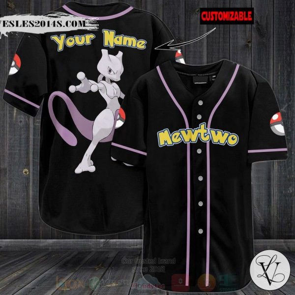Pokemon Mewtwo Personalized Baseball Jersey