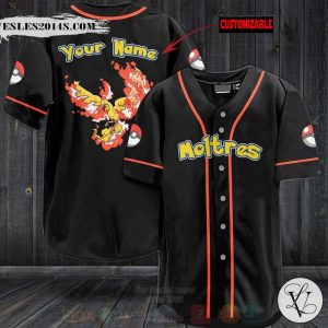 Pokemon Moltres Personalized Baseball Jersey