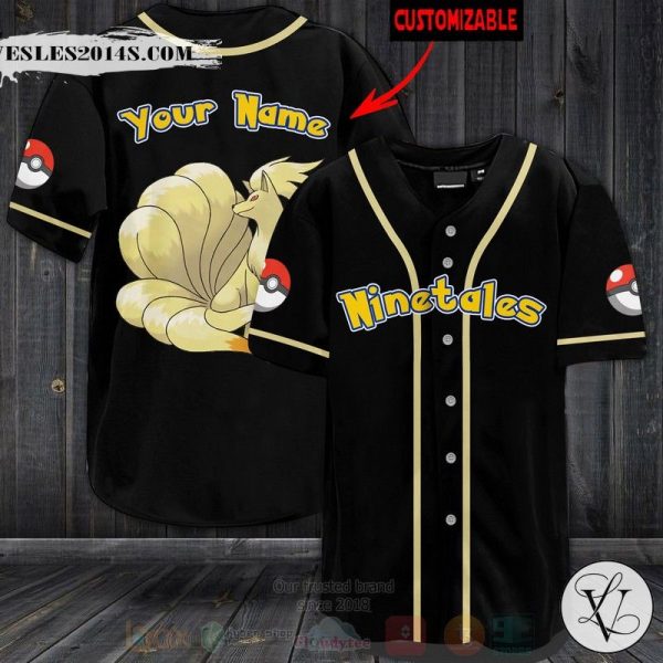 Pokemon Ninetales Personalized Baseball Jersey