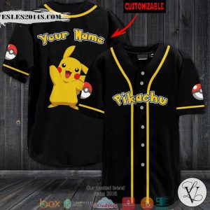 Pokemon Pikachu Personalized Baseball Jersey