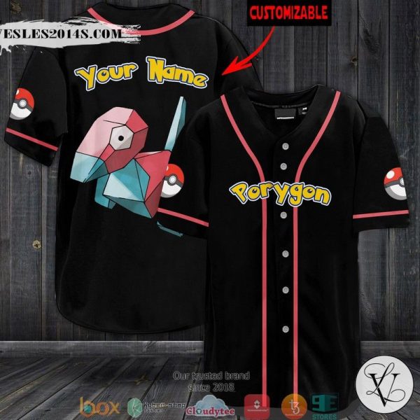 Pokemon Porygon Personalized Baseball Jersey