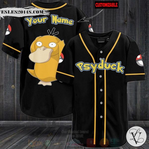Pokemon Psyduck Personalized Baseball Jersey