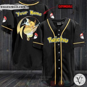 Pokemon Raichu Personalized Baseball Jersey