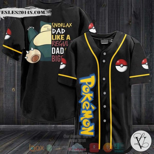 Pokemon Snolax Dad like as regular Dad only bigger Baseball jersey