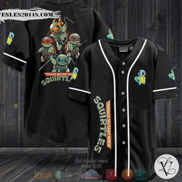 Pokemon Teenage Mutant Ninja Squirtles Baseball jersey