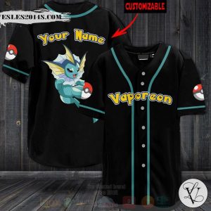 Pokemon Vaporeon Personalized Baseball Jersey