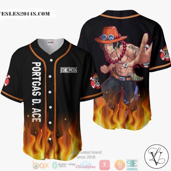 Portgas D Ace One Piece Baseball Jersey Shirt
