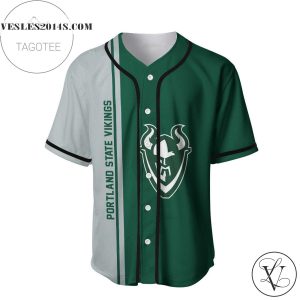 Portland State Vikings Baseball Jersey Half Style – NCAA