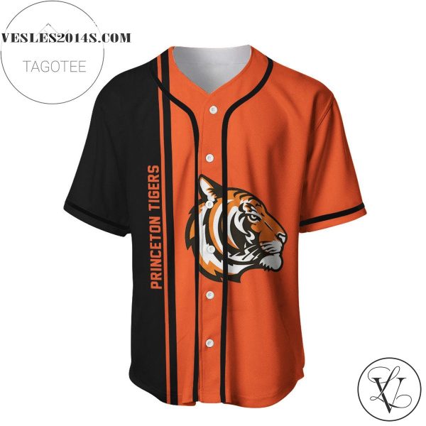 Princeton Tigers Baseball Jersey Half Style – NCAA