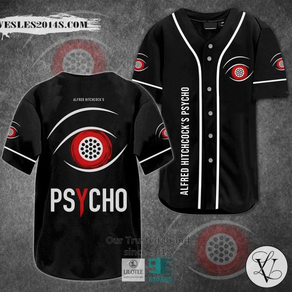 Psycho Horror Movie Black Baseball Jersey
