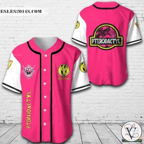 Pterodactyl Mighty Morphin Power Rangers Baseball Jersey Shirt