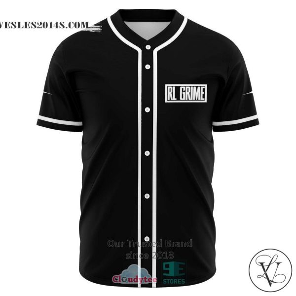 RL Grims black Baseball Jersey