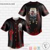 Rainer Beer Flame Skull Baseball Jersey