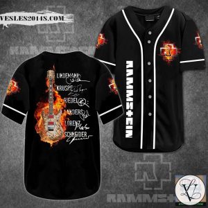 Rammstein Band Signature Baseball Jersey Shirt