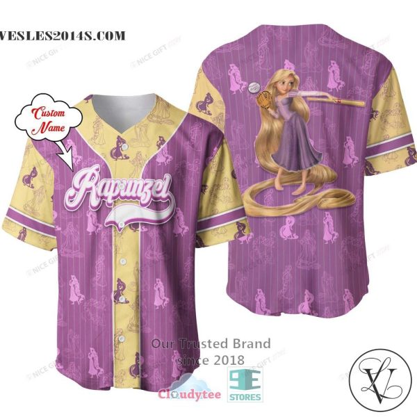 Rapunzel Custom Name Baseball Jersey Shirt
