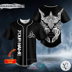 Raven Dragons Viking Tattoo Custom Baseball Jersey
