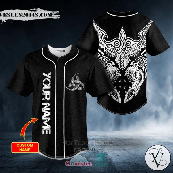 Raven Dragons Viking Tattoo Custom Baseball Jersey