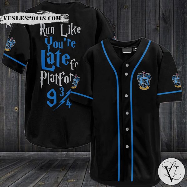 Ravenclaw Harry Potter Run Like You’re Late for platform Baseball Jersey