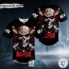 Red Biohazard Crossbone In Mask Skull Baseball Jersey