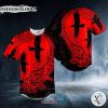 Red Black Ravens Viking Baseball Jersey