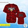 Red Camo Eagle Baseball Jersey